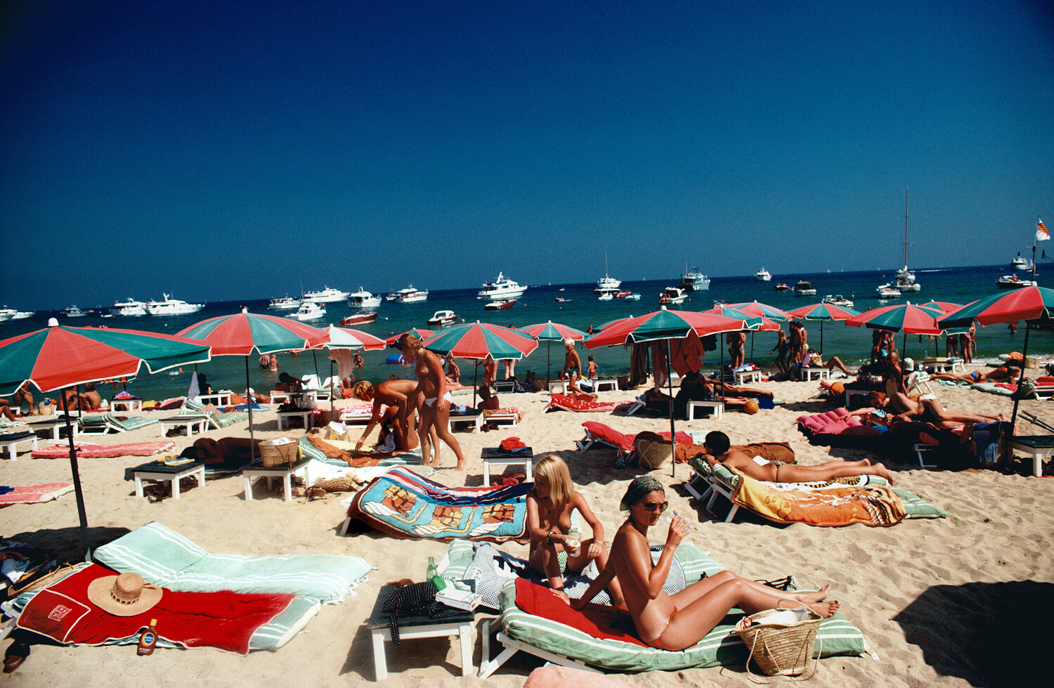 Slim Aarons 'Beach At St. Tropez' Slim Aarons Photography for sale