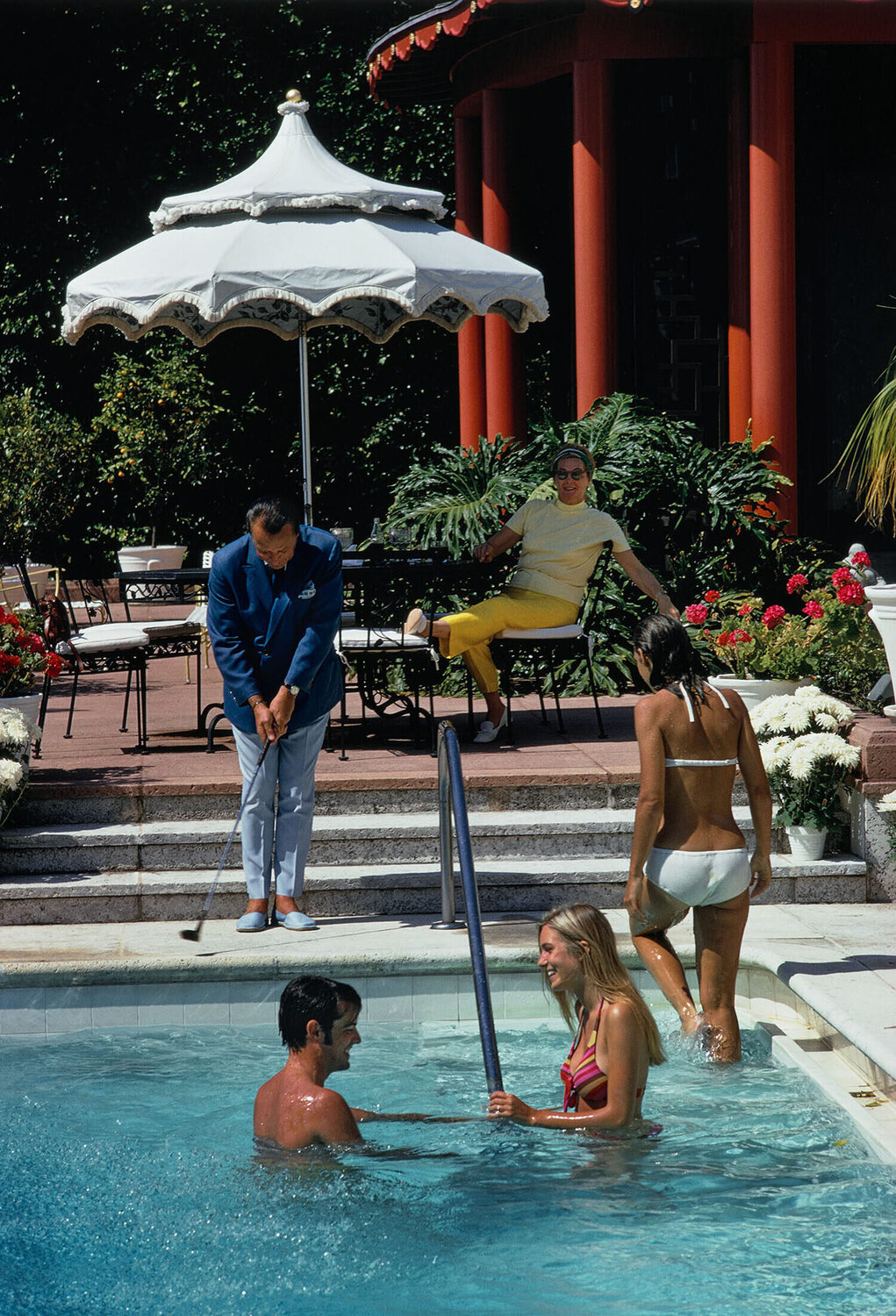 Slim Aarons 'Pool Golfer' Slim Aarons Photography for sale