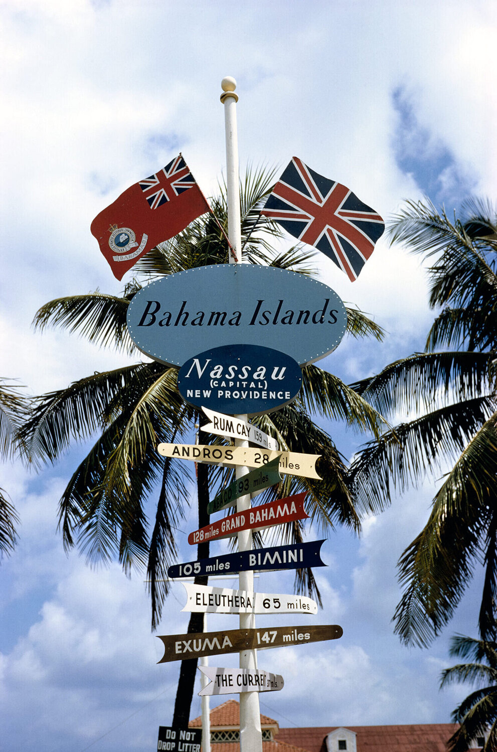 Slim Aarons 'Bahamas Signpost' Slim Aarons Photography for sale