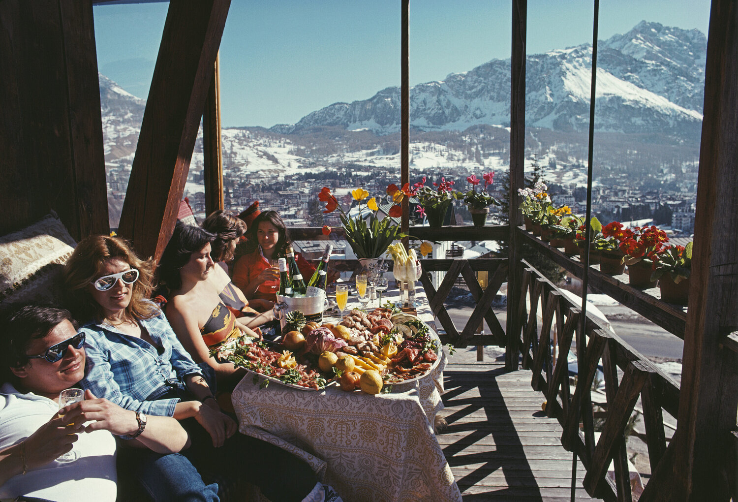 Slim Aarons 'Catching The Sun In Cortina' Slim Aarons Photography for sale