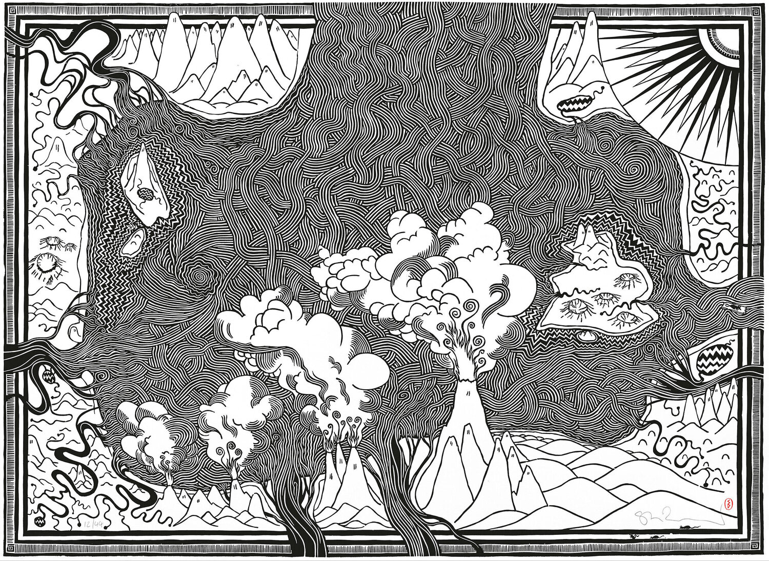 A Map of the New World Stanley Donwood Druck zu verkaufen