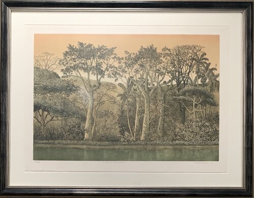 Orilla con luz dorada by Tomás Sánchez, Print for Sale on Singulart