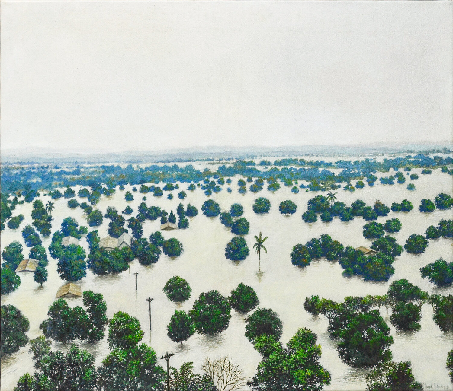 Flood Tomás Sánchez Dipinto originale in vendita