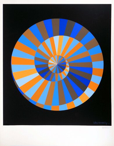 Olympia, Ciel et Soleil, Sérigraphie originale signée di Victor Vasarely, Stampa in vendita su Singulart