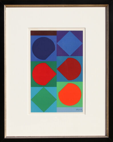 Beryll from Souvenirs de Portraits d'Artistes Jacques Prevert Le Coeur a l'ouvrage van Victor Vasarely, Afdruk te koop op Singulart