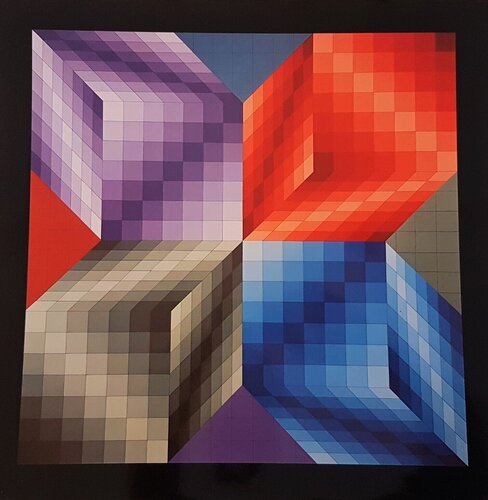 Kub Stri van Victor Vasarely, Afdruk te koop op Singulart