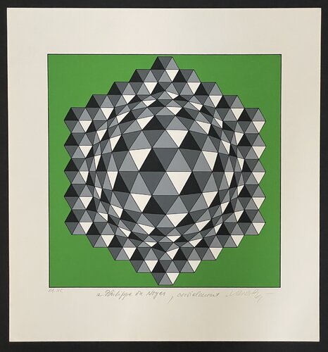 Untitled (Green) van Victor Vasarely, Afdruk te koop op Singulart