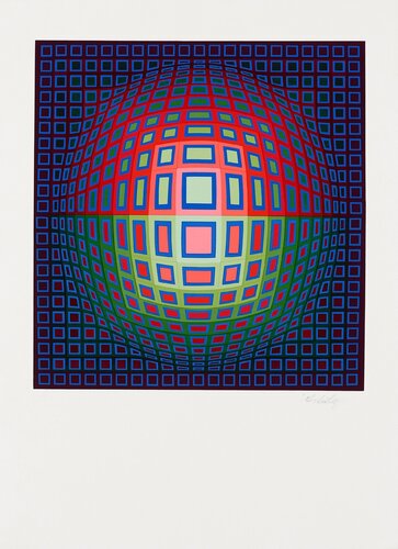 Blue Composition van Victor Vasarely, Afdruk te koop op Singulart