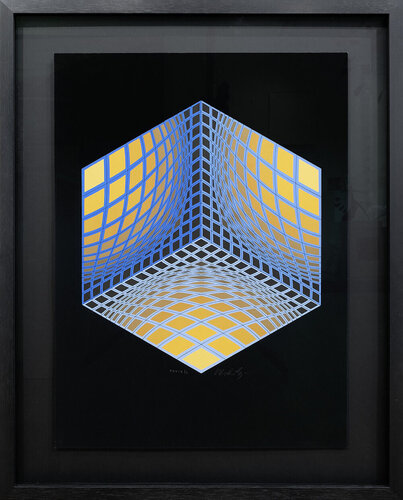 Parmenide on Black - Parmenide auf schwarz di Victor Vasarely, Stampa in vendita su Singulart