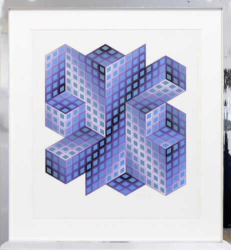 Szinvilag (City Windows) di Victor Vasarely, Stampa in vendita su Singulart