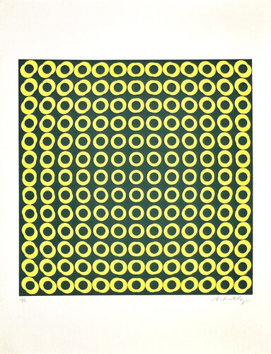 From Editions Domberger RI-67 portfolio, Formen der Farbe di Victor Vasarely, Stampa in vendita su Singulart