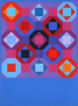 V. VASARELY,‘SAUZON,1950' ヴィクトル ヴァザルリ レア Art Auction Sales for Victor Vasarely at Cowley Abbott