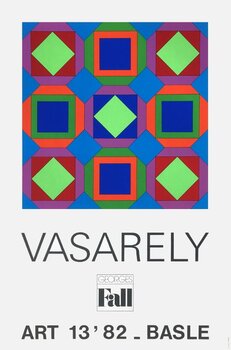 Victor Vasarely、CTA103A、希少画集画、新品額装付 Victor Vasarely、CTA103A、希少画集画、新品額装付 Victor Vasarely