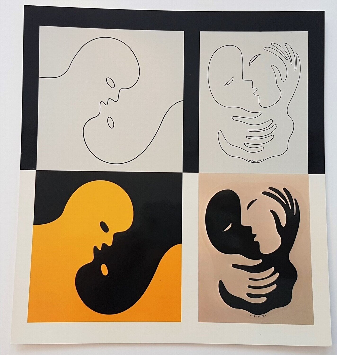 Amor I and Catch II Victor Vasarely