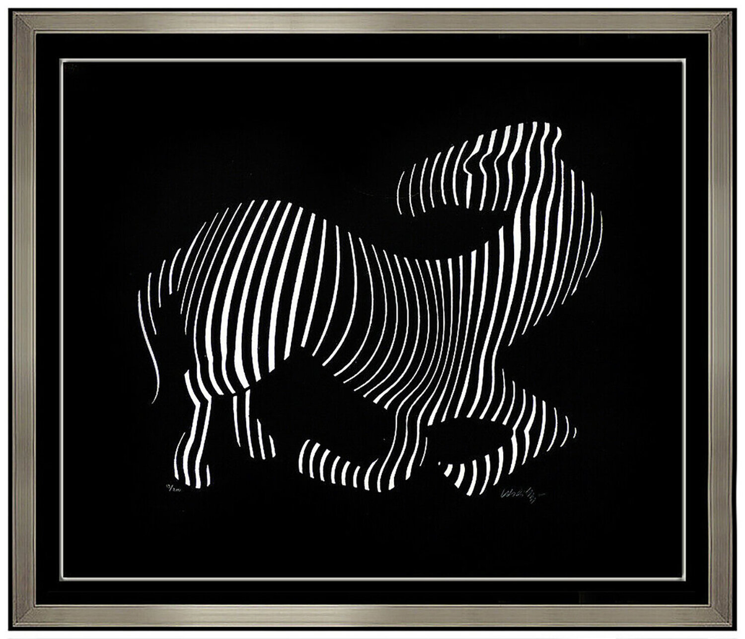Zebra - Cast Relief Victor Vasarely
