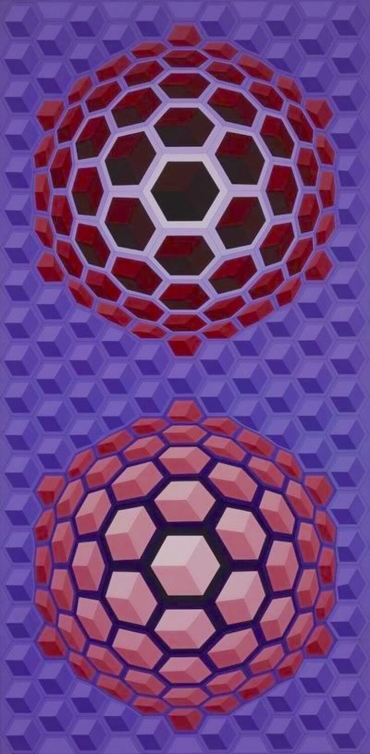 Purple long Victor Vasarely