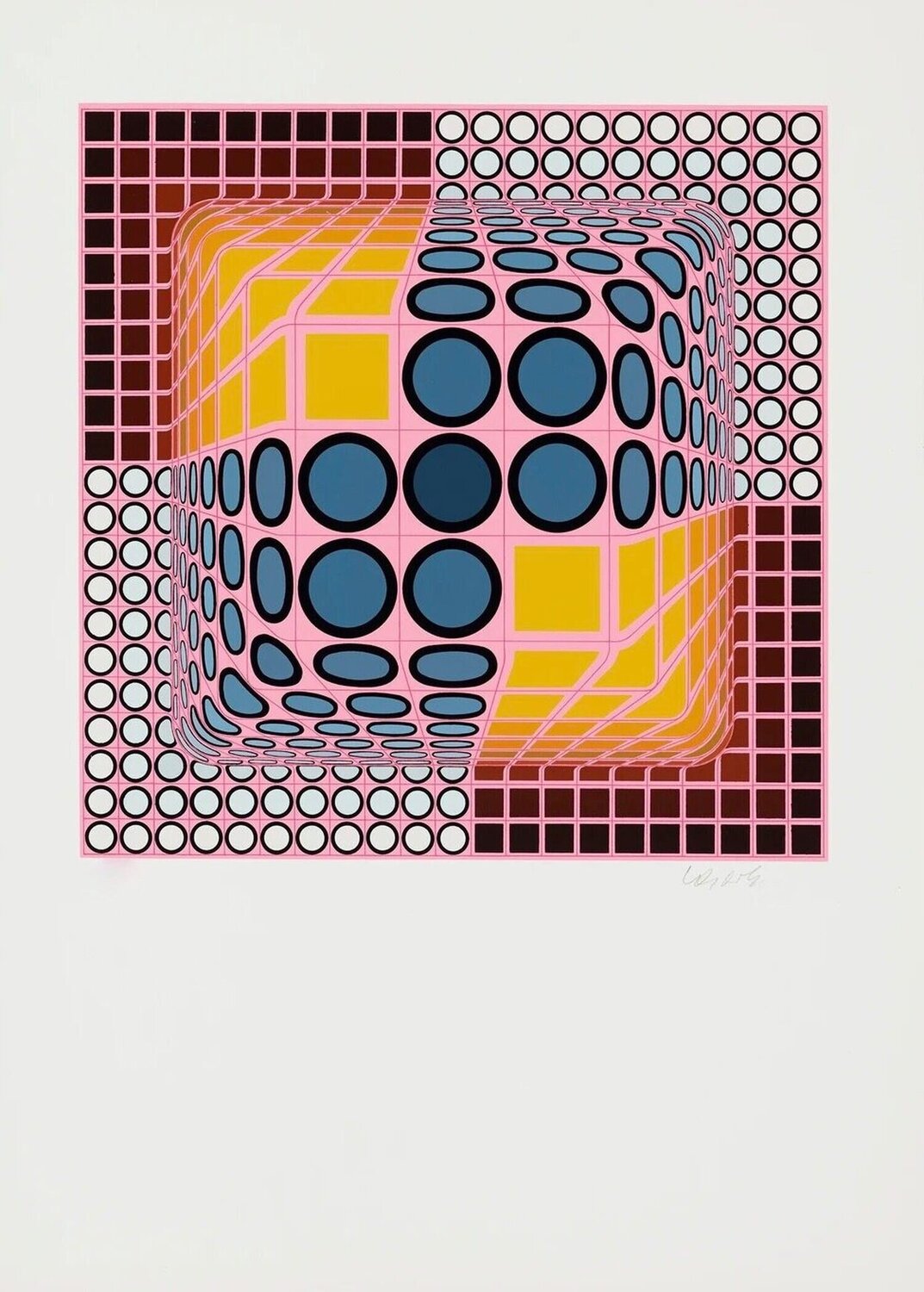 Pink Composition Victor Vasarely