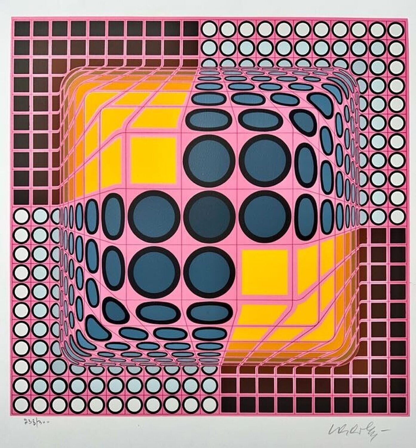 Pink Composition Victor Vasarely