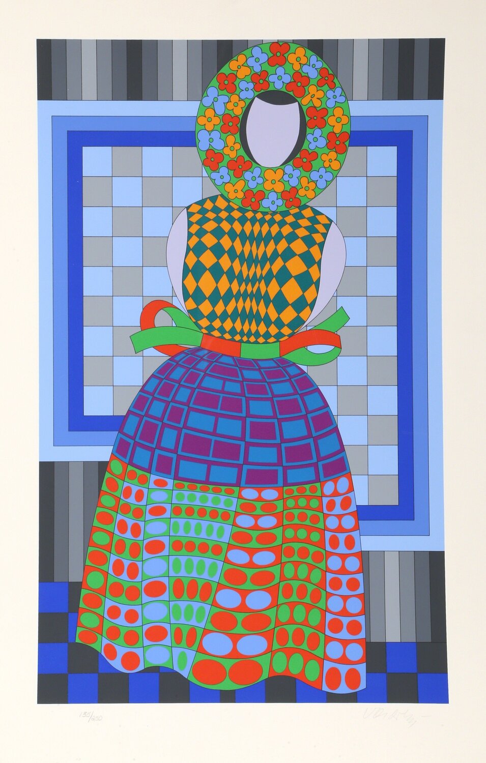 Fille Fleur Victor Vasarely