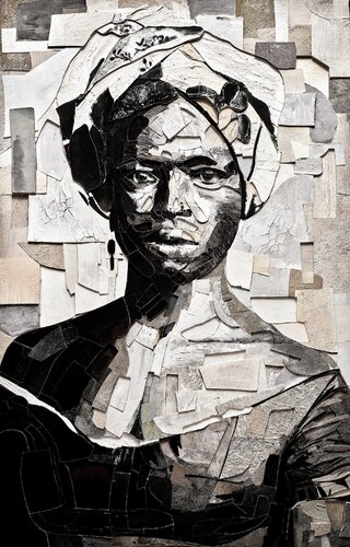 Scraps: Nameless (Woman with Turban, after Alberto Henschel) by Vik Muniz, Photography for Sale on Singulart