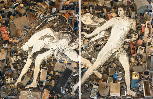 Atalanta and Hippomenes, after Guido Reni (diptych) (Pictures of Junk) by Vik Muniz, Photography for Sale on Singulart