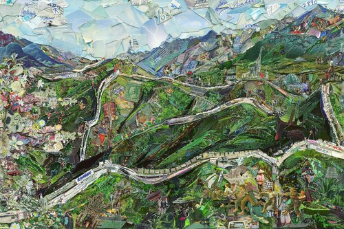 Postcards from Nowhere: Great Wall of China di Vik Muniz, Fotografia in vendita su Singulart