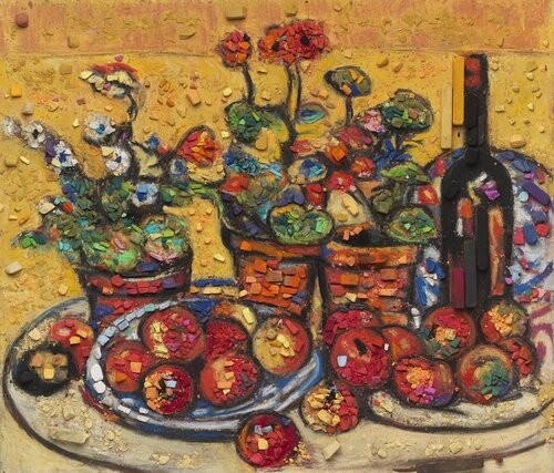 Metachrome (Fruit and Flowers, after Maurice Prendergast) di Vik Muniz, Stampa in vendita su Singulart