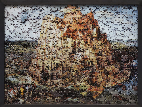 The Tower of Babel after Pieter Bruegel ( Gordian Puzzles ) di Vik Muniz, Fotografia in vendita su Singulart