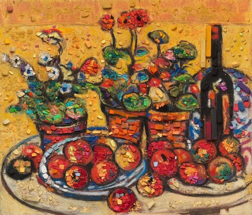 Metachrome: Fruit and Flowers, after Maurice Prendergast di Vik Muniz, Fotografia in vendita su Singulart