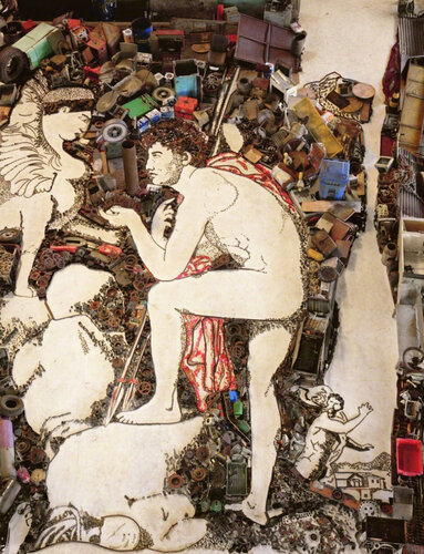 Oedipus and Sphinx, after Jean Auguste Dominique Ingres (Pictures of Junk) di Vik Muniz, Fotografia in vendita su Singulart