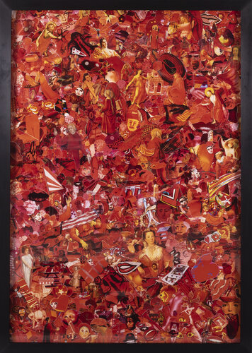 Repro(Monochromes) ''Red''  Edition 1/3 di Vik Muniz, Stampa in vendita su Singulart