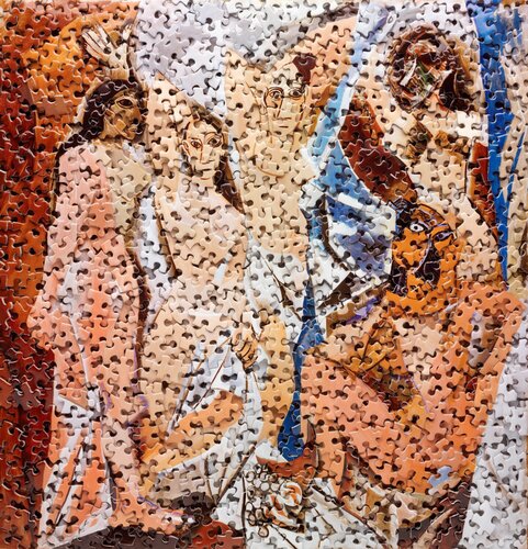 Les Demoiselles d'Avignon, after Pablo Picasso (Gordian Puzzles) di Vik Muniz, Fotografia in vendita su Singulart