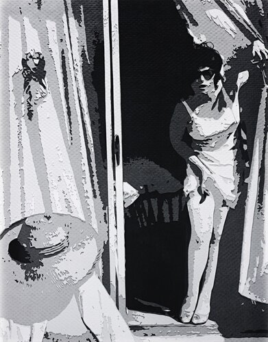Untitled Film Still #7, after Cindy Sherman (from Pictures of Paper) di Vik Muniz, Stampa in vendita su Singulart