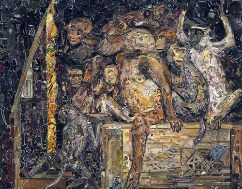 Monkeys as art critics, after Gabriel Cornelius von Max di Vik Muniz, Fotografia in vendita su Singulart