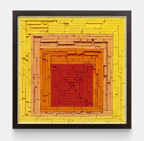 Metachrome: Homage to the Square: Glow, a partir de Josef Albers di Vik Muniz, Fotografia in vendita su Singulart