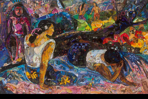 Glyptoteket (Reclining Tahitian Women, Gauguin) di Vik Muniz, Fotografia in vendita su Singulart