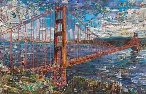 Postcards from Nowhere: Golden Gate Bridge di Vik Muniz, Fotografia in vendita su Singulart