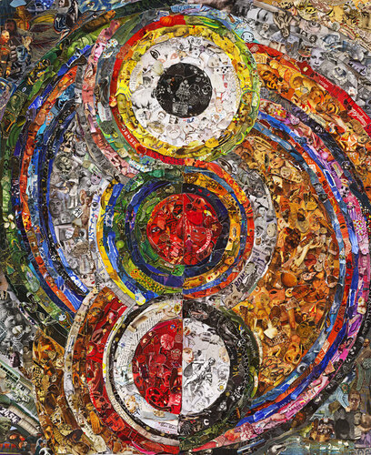 Repro: Centre Pompidou (Rythme, a partir de Sonia Delaunay) van Vik Muniz, Fotografie te koop op Singulart