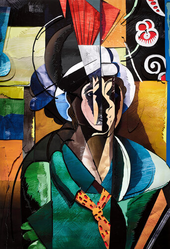 Surfaces: Woman with a Fan, after Jean Metzinger van Vik Muniz, Werk op papier te koop op Singulart