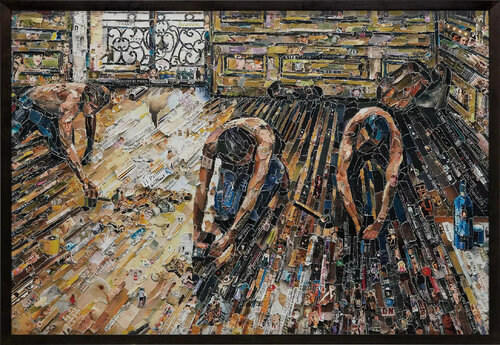 Floor Scrapers, after Gustave Caillebotte from Pictures of Magazines 2 by Vik Muniz, Painting for Sale on Singulart