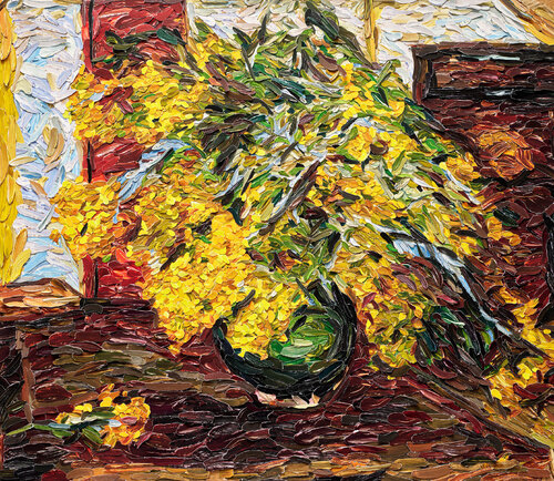 Mimosas, after Pierre Bonnard, Brushstrokes by Vik Muniz, Photography for Sale on Singulart