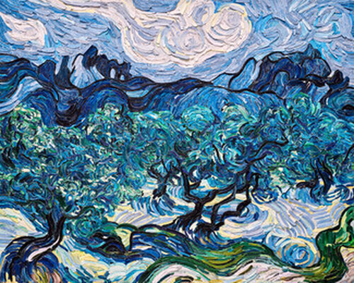 The Olive Trees, after Vincent Van Gogh, Brushstrokes di Vik Muniz, Fotografia in vendita su Singulart