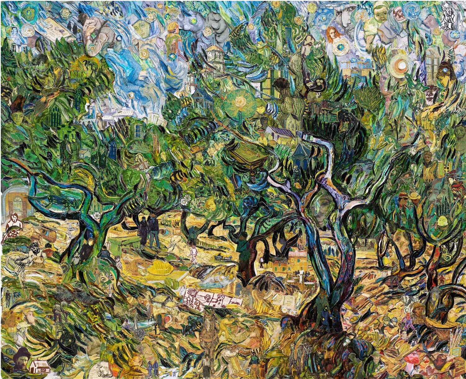 Kroller-Muller Museum (Olive Grove, after Van Gogh), Repro Vik Muniz Druck zu verkaufen