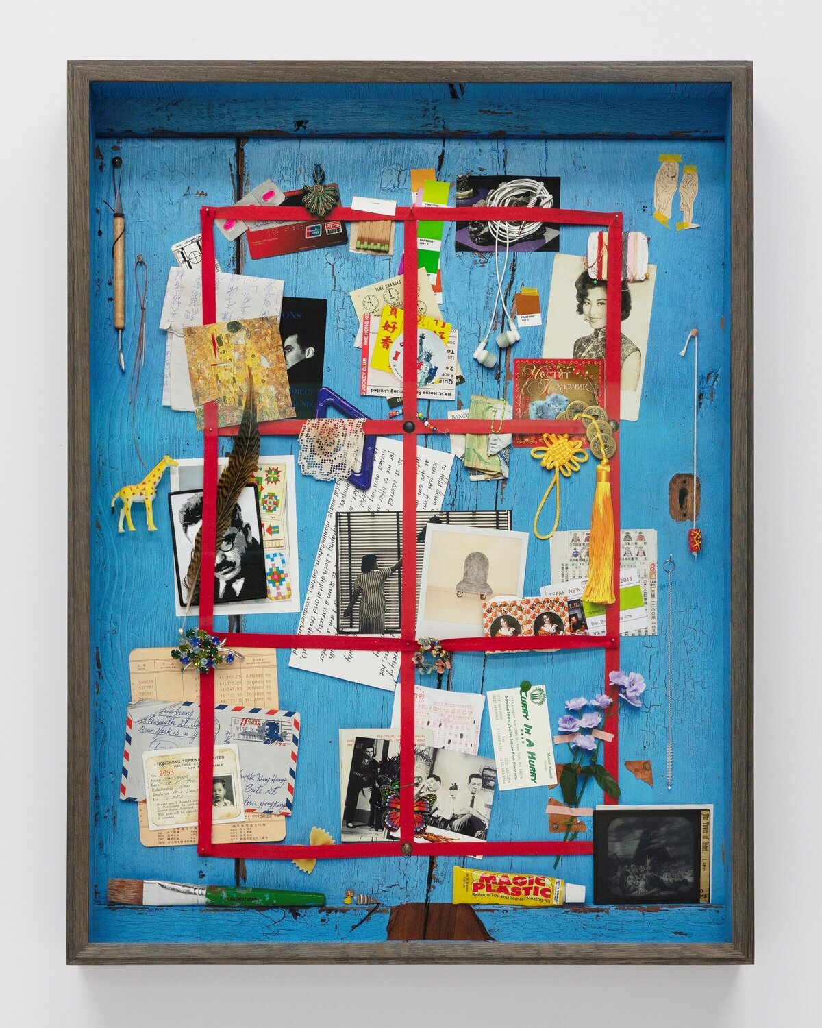 Letter Rack Hong Kong (Blue) (Handmade) Vik Muniz Andere Medien zu verkaufen