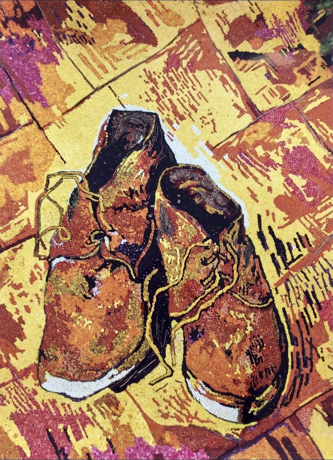 Van Gogh shoes Vik Muniz Fotografie te koop