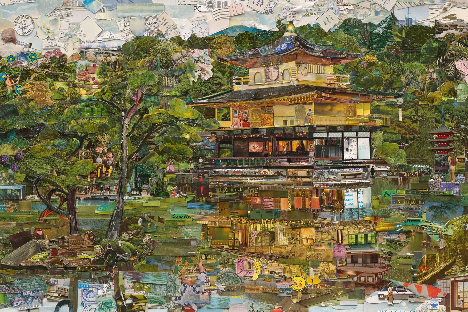 The Golden Temple. Postcard from nowhere Vik Muniz Stampa in vendita