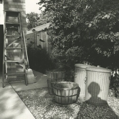 0129834 - Chicago area, 1966, Self-Portrait Shadow in Yard van Vivian Maier, Fotografie te koop op Singulart