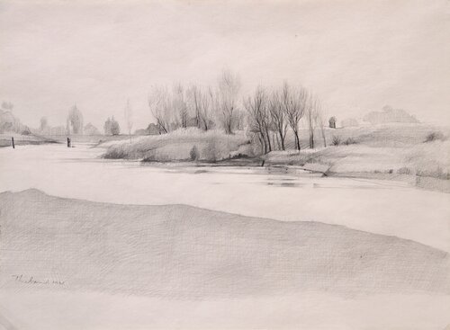 Landscape van Wayne Thiebaud, Werk op papier te koop op Singulart