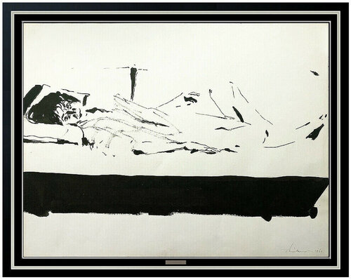 Relaxed on the Bed van Wayne Thiebaud, Werk op papier te koop op Singulart
