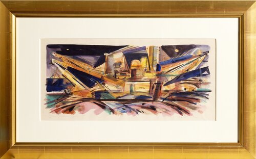 "Gold Dredgers" Sacramento  van Wayne Thiebaud, Werk op papier te koop op Singulart